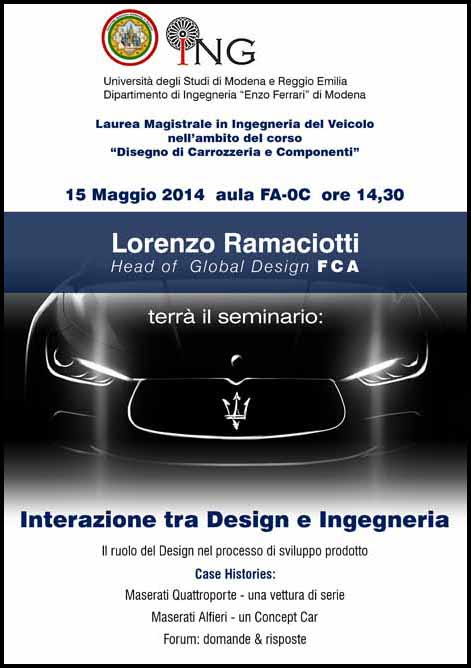 Photo of 2° SEMINARIO UNIMORE – DISEGNO DI CARROZZERIA