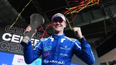 Photo of Max storms to Maserati’s first single-seater podium in 66 years